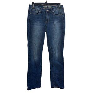 Calvin Klein Womens Straight Blue Denim Jeans Size 6 Classic Fit Made In Mauriti